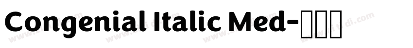 Congenial Italic Med字体转换